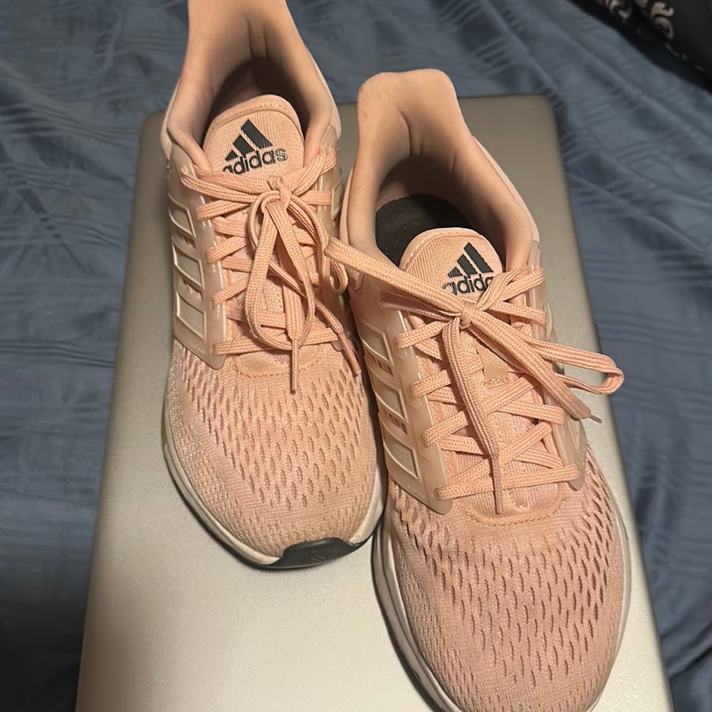 Pink Adidas boost, great for working out or a casual day